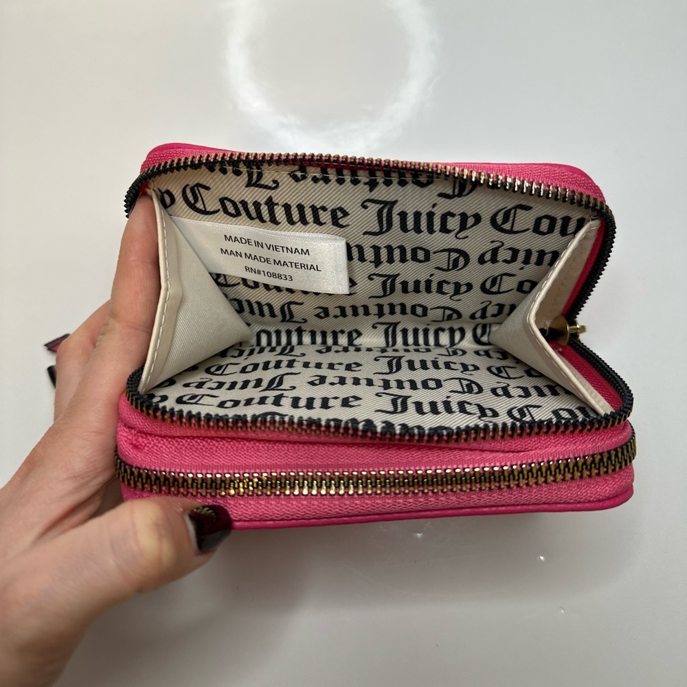 Juicy Couture “Breaking the Rules” Zip Around Wallet – Hot Pink - Picture 8 of 8